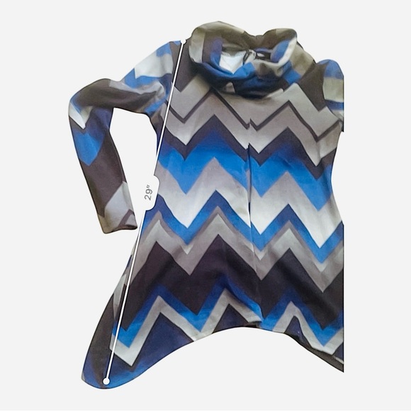 New Directions casual zigzag tight knit cardigan S multi color dropped neckline - Picture 8 of 13